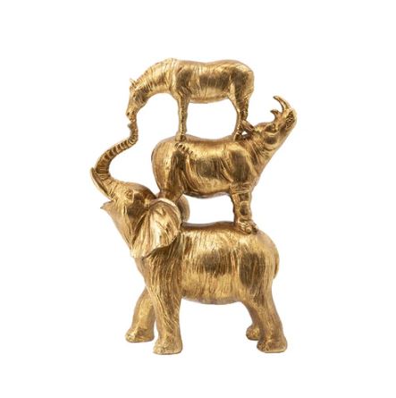 Stacked Savannah Sculpture Large - Gold