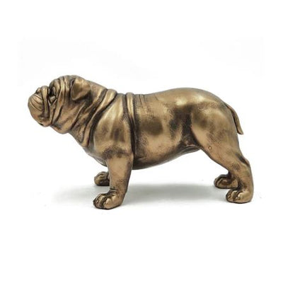 Pug Sculpture Medium - Dull Gold