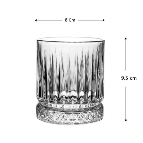 FLOW GEO CRYSTAL WHISKEY GLASS-SET OF 6