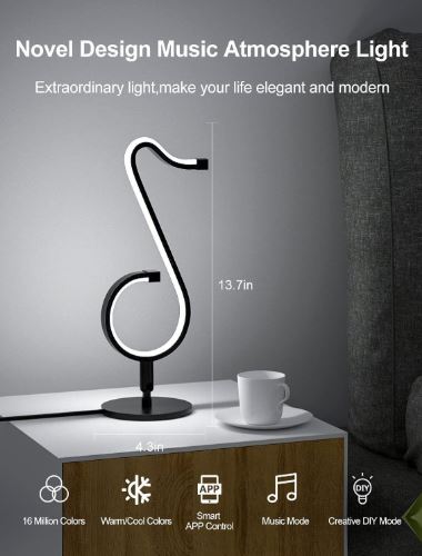 Led smart musical note light