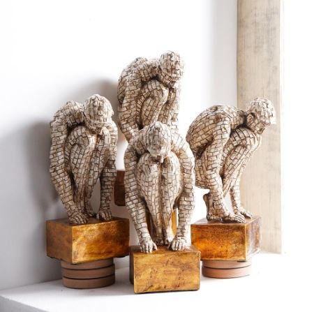 Surreal Bricked Man Table Accent