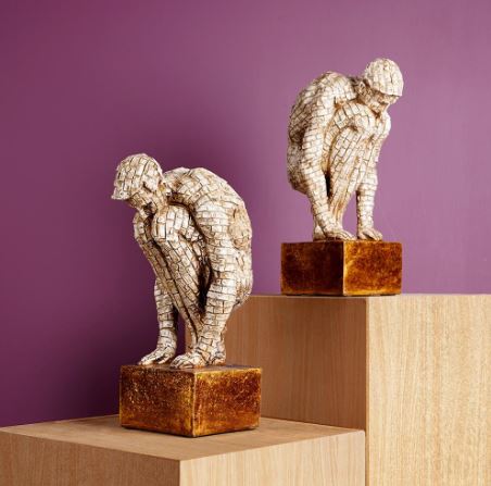 Surreal Bricked Man Table Accent