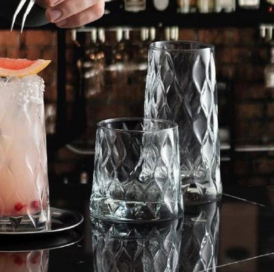 Leafy Whiskey Tumblers 300ml, Set of 4
