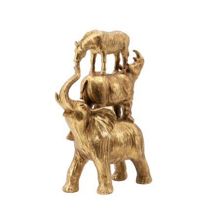 Stacked Savannah Sculpture Large - Gold