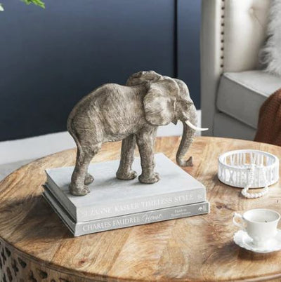Walking Elephant Sculpture Large - Brown