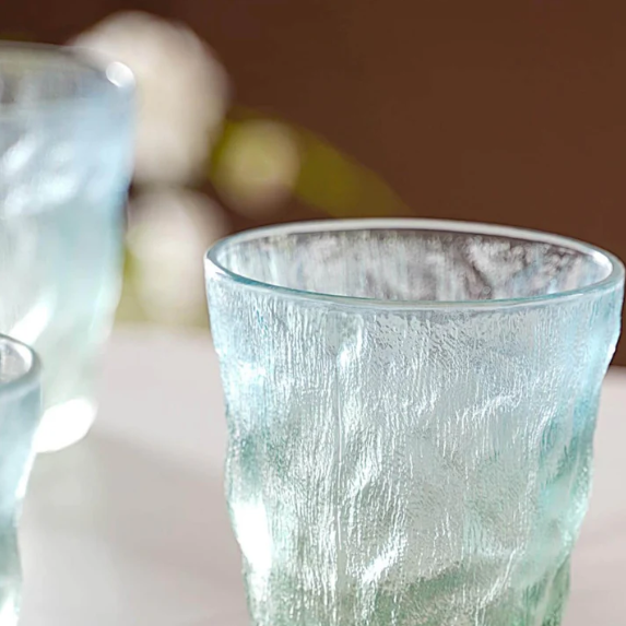 Blue-Green Gradient Glass Cup for Drinkware - 260 ml