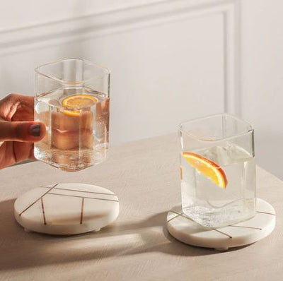 Borosilicate Square Short Tumblers, Set of 2