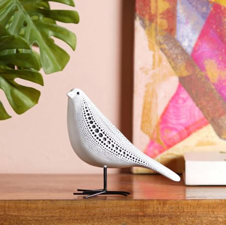 Cosmic Dots: Avian Resin Sculpture