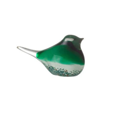 Avis Glass Decorative Sculptures, Set of 2 - Emerald