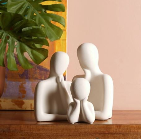 Wholeness Trio: Embracing Family Sculpture (Set of 3)