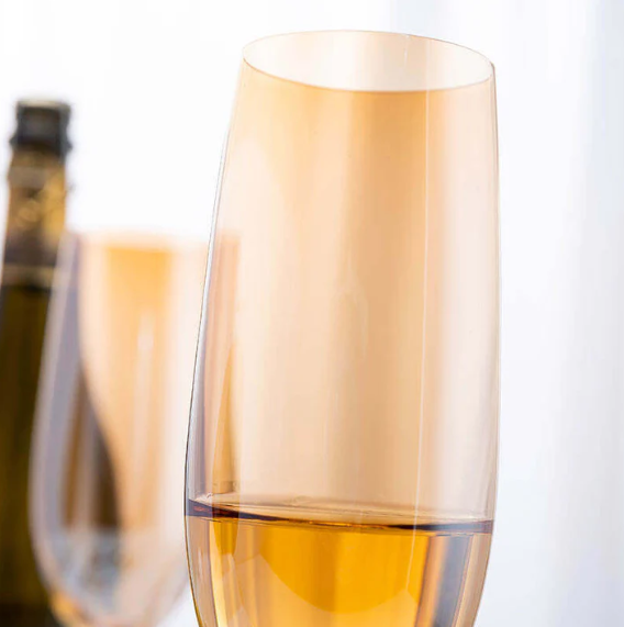 Nordic Golden Champagne Wine Glasses - 180 ml