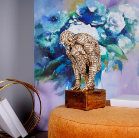 Surreal Bricked Man Table Accent