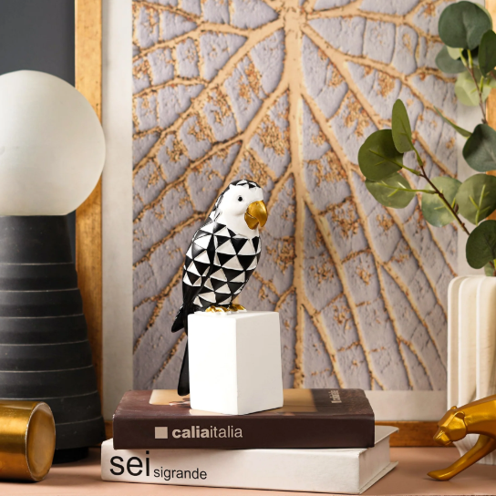 Cockatoo Symphony: Geometric Resin Beauty