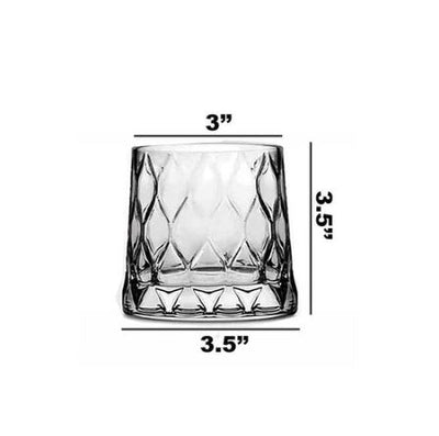 Leafy Whiskey Tumblers 300ml, Set of 4