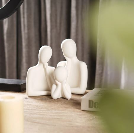 Wholeness Trio: Embracing Family Sculpture (Set of 3)