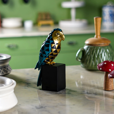 Cockatoo Symphony: Geometric Resin Beauty