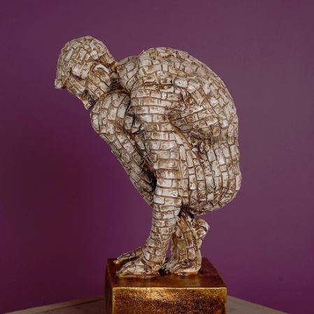 Surreal Bricked Man Table Accent