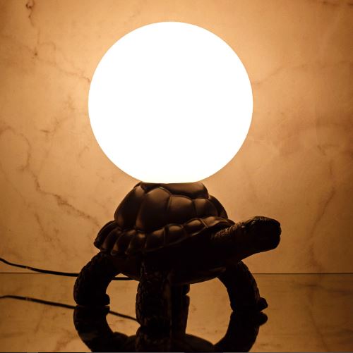 Glow shell turtle decor lamp