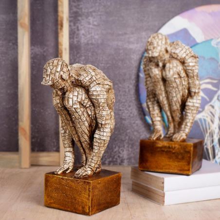 Surreal Bricked Man Table Accent