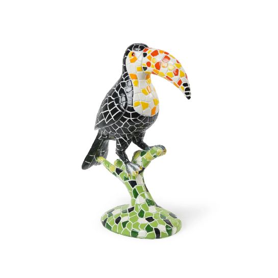 Avian Mosaic Melody: Toucan Art Decor