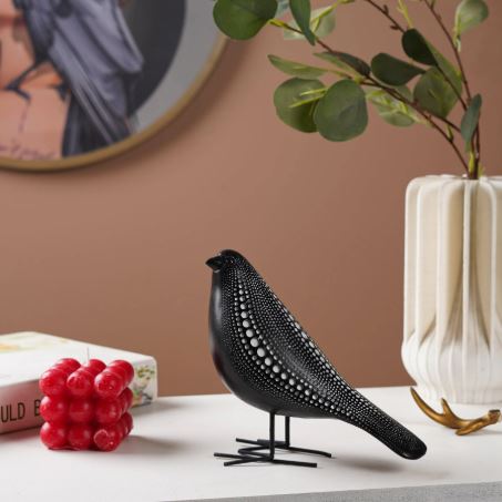 Cosmic Dots: Avian Resin Sculpture