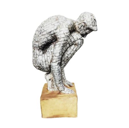 Surreal Bricked Man Table Accent