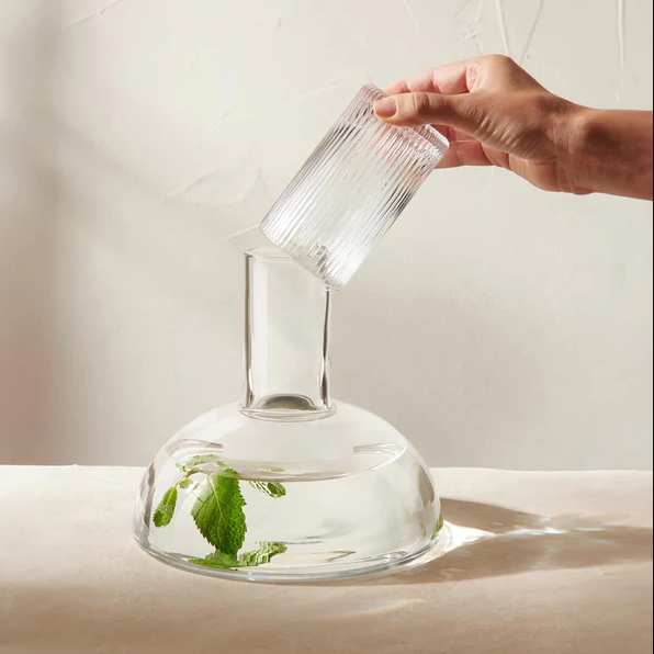 Juna Water Carafe with Tumbler 1300ml - Clear