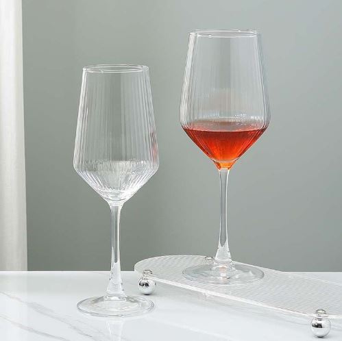 Sleek Stripe Wine Goblet - Set Of 6