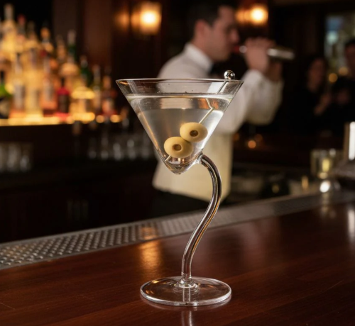 handcrafted martini glass - set of 2