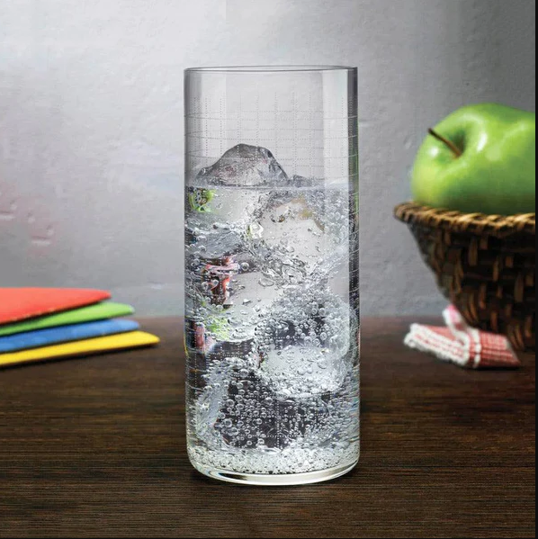 Grid Highball Glasses 350ml, Set 4