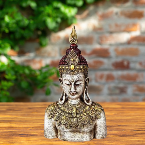 Rustic Bejeweled Divine Buddha Table Accent