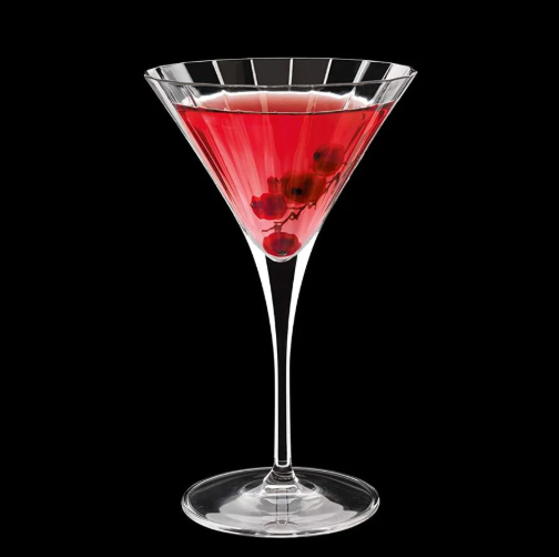 bach martini crystal glass - set of 2