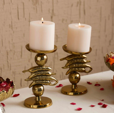 Auspicious Nimbu Mirchi Candleholder Set of 2