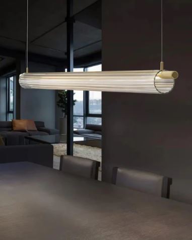 Modern Linear Handing LED Pendant lights - Gold