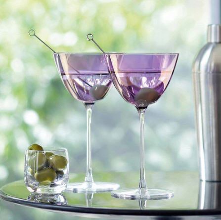 Aurora Martini Glasses 195ml, Set of 4 - Polar Violet