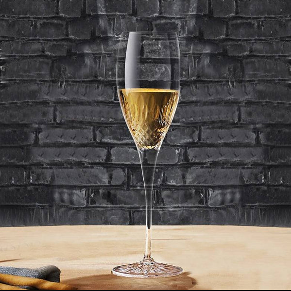 Diamante Champagne Glasses 220ml, Set of 4