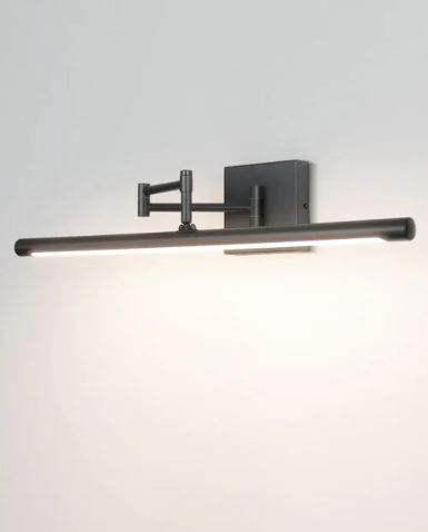 Adjustable Mirror LED Wall Light - Black