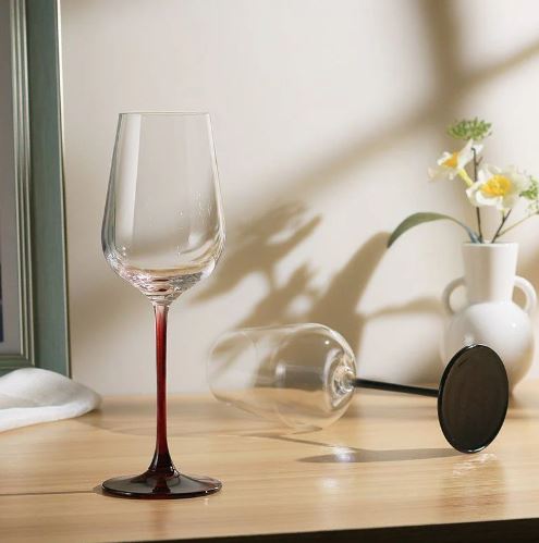Classic Red Stem Wine Glass - Set Of 6