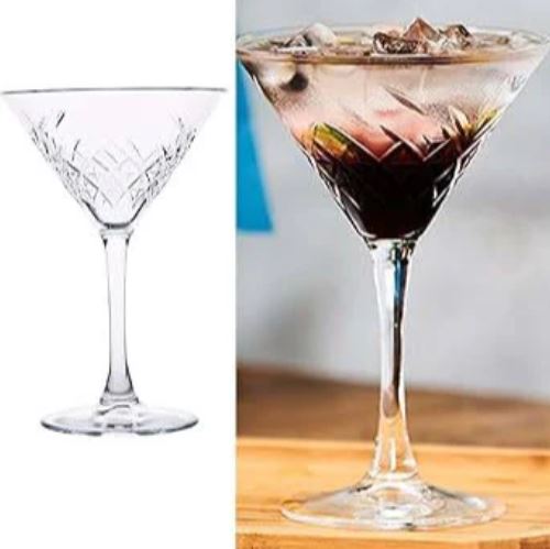 Diamond Cut Martini Glass - Set Of 4