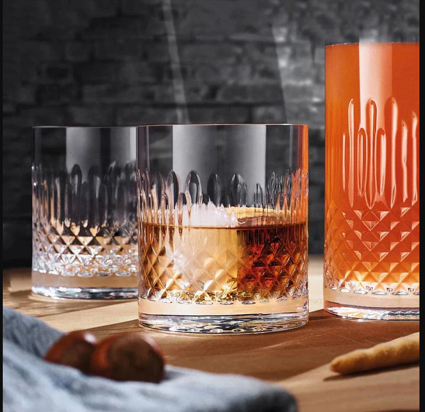 Diamante Whiskey Tumblers 380ml, Set of 6
