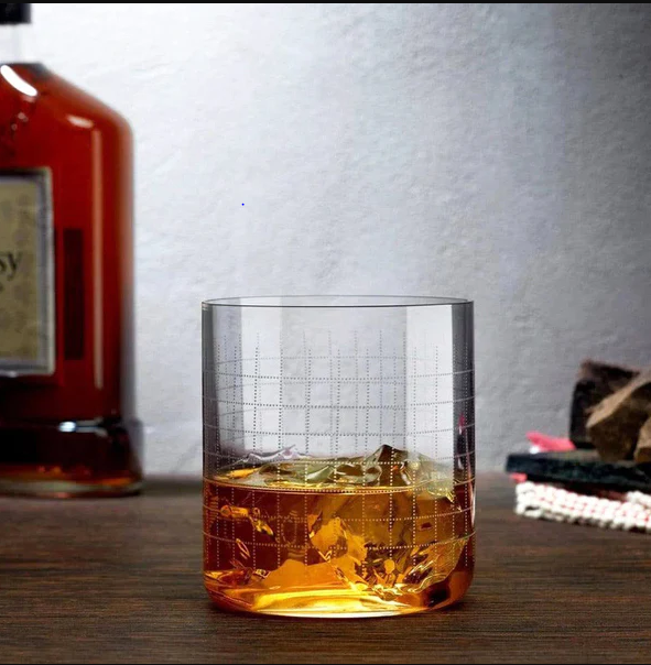 Finesse Grid Whiskey SOF Tumblers 300ml, Set of 4