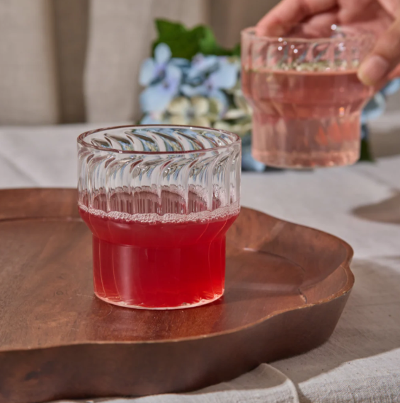 Fluted Drinking Glass - Small (Set of 2)