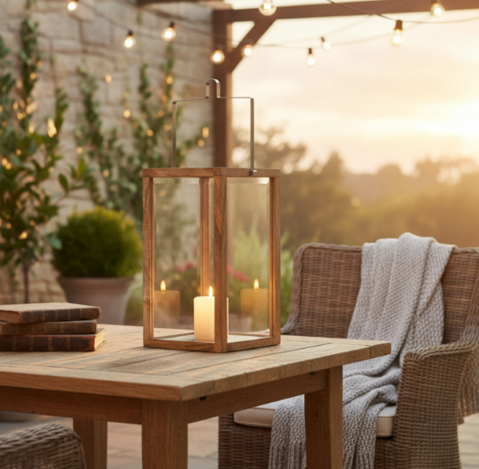 Ingrid Wood Lantern