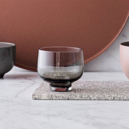 Flow Short Tumblers 220ml, Set of 2 - Smoke
