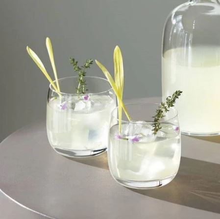 Borough Stemless White Wine Glasses 370ml, Set of 4