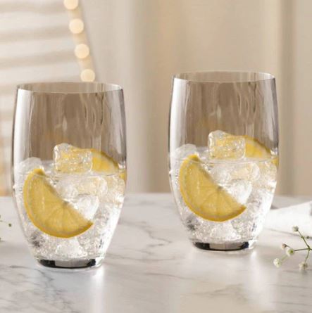 Long Drink Tumblers 460ml, Set of 6 - Grey