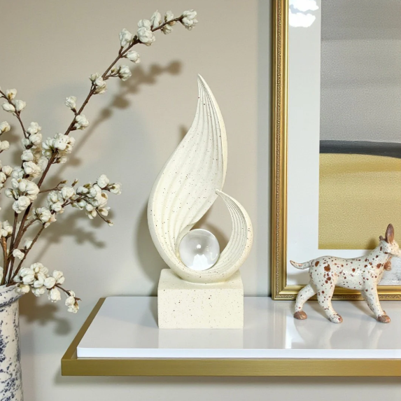 Eternal Flow Crystal Orb Sculpture