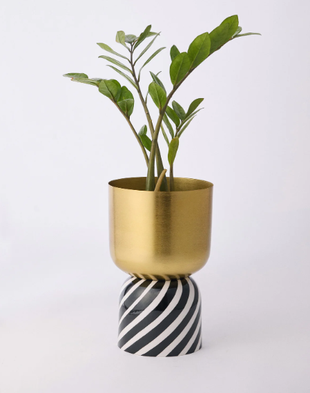Gilded Stripes Planter