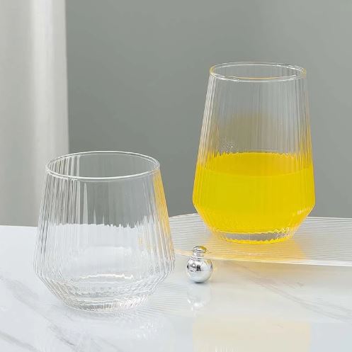 Sleek Striped Glass - Set of 6