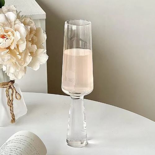 Crystal Luxe Champagne Flute Glass - Set Of 6